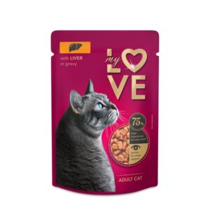 MYLOVE Yγρή τροφή για Ενήλικες Γάτες ΜΕ Ι 85gr